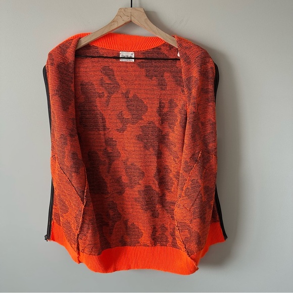 Bob Fratzke Winona Vintage Blaze Orange Camo Knit Vest Full Zip Hunting Gorpcorp - Picture 4 of 13
